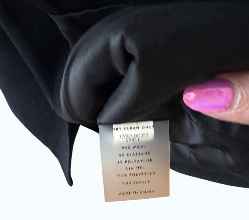 NWT AYR Black Wool Blend Asymmetric Zip Front Sheath Dress Size 2 MSRP $365 - Picture 7 of 9